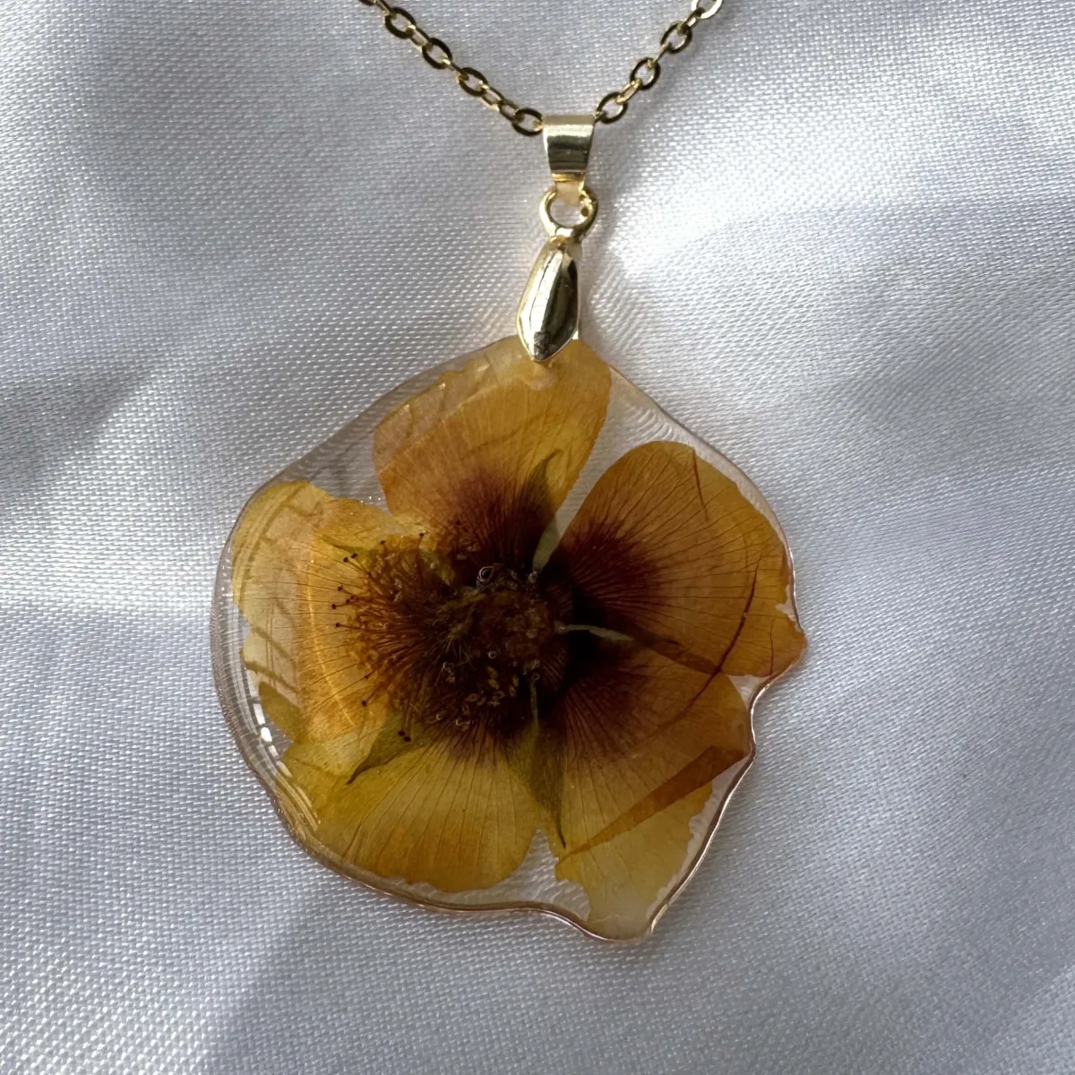 Sage rose necklace